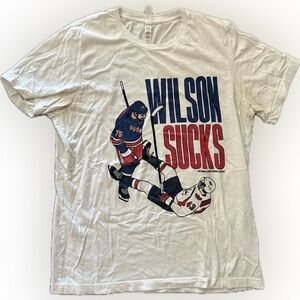 New York Rangers Ryan Reaves “Wilson Sucks” Rivalry Graphic T-Shirt